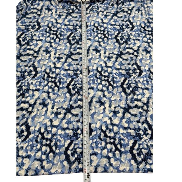 Isle Loungewear Top Abstract Blue and White Long Sleeve Top - Picture 7 of 8